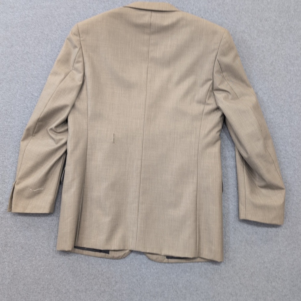 Cooper Nelson Men's 40L‎ Beige Wool Blend Sport Coat Blazer Jacket NOTE CUT - Picture 7 of 8
